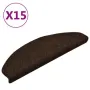 vidaXL Самозалепващи стелки за стъпала, 15 бр, кафяви, 65x21x4 см（SKU:322351）, снимка 1