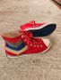 Дамски унисекс кецове маратонки обувки в червено и със син акцент от Pony пънк винтидж стил, снимка 5