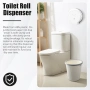 Нов Стенен диспенсър за тоалетна хартия Jumbo, бял, без пробиване баня, снимка 4