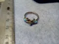 СТАР ТЮРКОАЗЕН МЕЛХИОРЕН ПРЪСТЕН МАЙСТОРСКА РЪЧНА ФИЛИГРАННА ИЗРАБОТКА РУСИЯ 44271, снимка 7