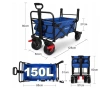 Beau Jardin Folding Garden Wagon Trolley 80kg Capacity Outdoor Camping Cart, снимка 1