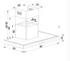 FINESSA COOKER абсорбатор неръждаема стомана 90см стенен монтаж 635 м³ / ч стъклена предна част, снимка 2
