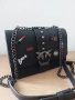 Луксозна черна чанта-VL114T, снимка 5