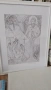 Графична рисунка,в рамка,авторска., снимка 5