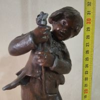 Стара метална статуетка, снимка 3 - Други ценни предмети - 45406367