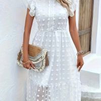 Бяла лятна рокля , снимка 1 - Рокли - 45154655