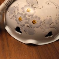 Порцеланов абажур ръчна изработка страхотен , снимка 7 - Лампи за таван - 45120083