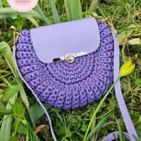 Ръчно плетена дамска чанта модел Орео, снимка 2 - Чанти - 45173522