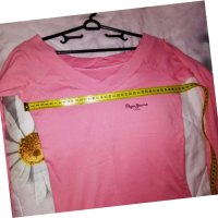 💖👠💖Дамска чисто нова пролетна блуза ''Pepe Jeans'' в розово, с подарък!-М,Л,ХЛ💖👠💖, снимка 3 - Блузи с дълъг ръкав и пуловери - 32252632