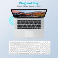 PINKCAT Акумулаторна безжична клавиатура, 2.4G/Bluetooth, снимка 5 - Клавиатури и мишки - 45521624