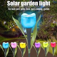 Соларни лампи лалета 6 броя LED за градина, снимка 2 - Соларни лампи - 45294161
