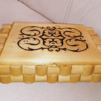 Дървена кутия за бижута, снимка 1 - Антикварни и старинни предмети - 44977481