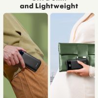 Charmast Power Bank с вградени кабели 2 броя, 10000mAh USB C батерия 6 изхода 3 входа, снимка 5 - Външни батерии - 46010184