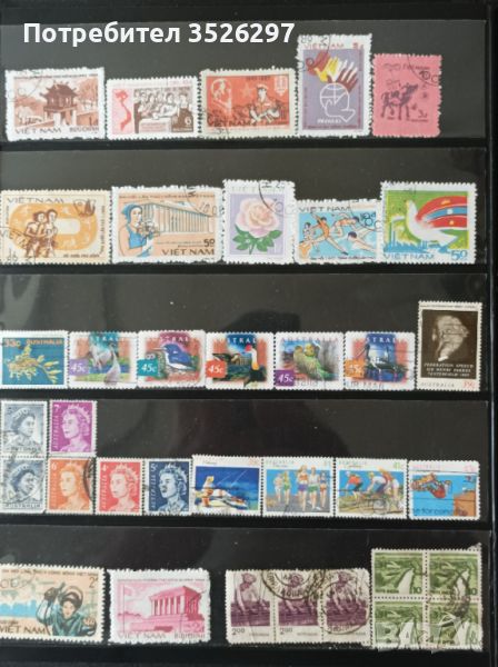 100 Пощенски марки  от Азия и Австралия, снимка 1