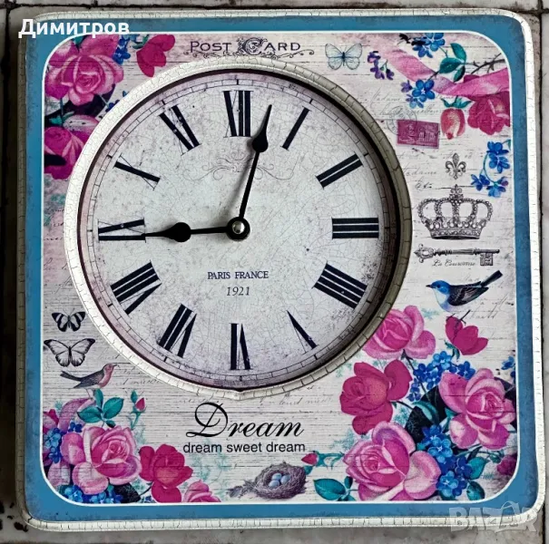 Нов Стенен часовник с декупаж, снимка 1