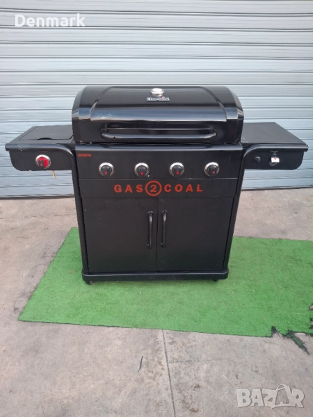 Комбинирана барбекю на газ и дървени въглища, снимка 1