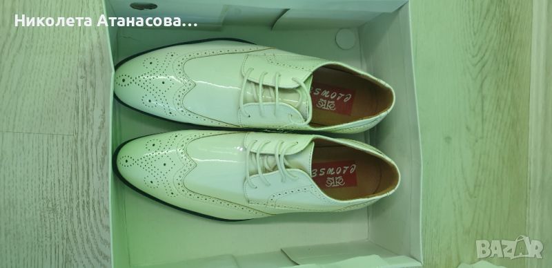 Бели мъжки обувки, снимка 1