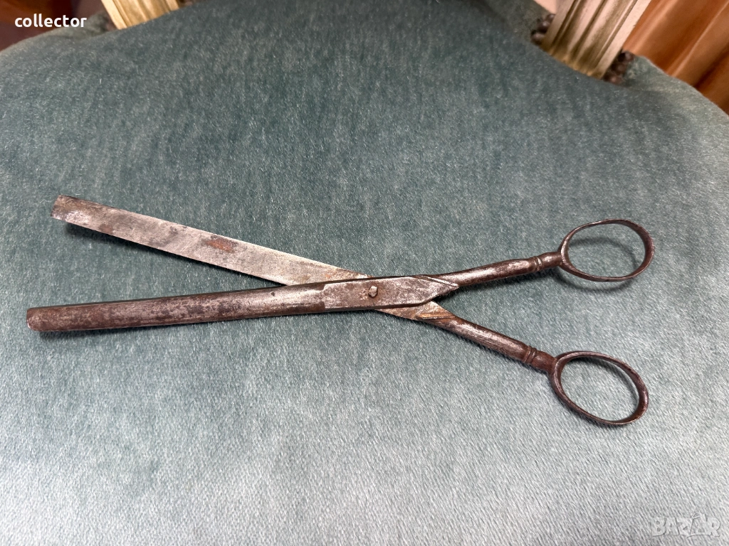 Стара кована ножица / абаджийска. №7828, снимка 1