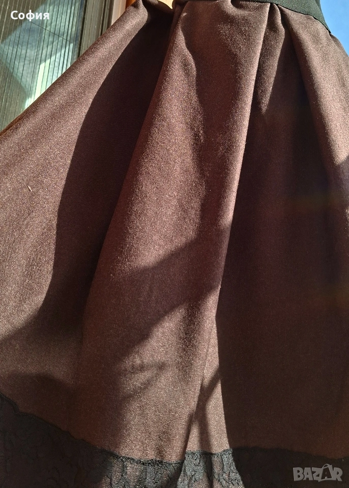 Нова,кафява вълнена пола ,р-р С/М/Л+подарък, снимка 1