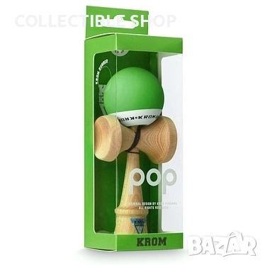 Кендама Krom Pop Dark Green Гумена Боя Буково Дърво, снимка 1