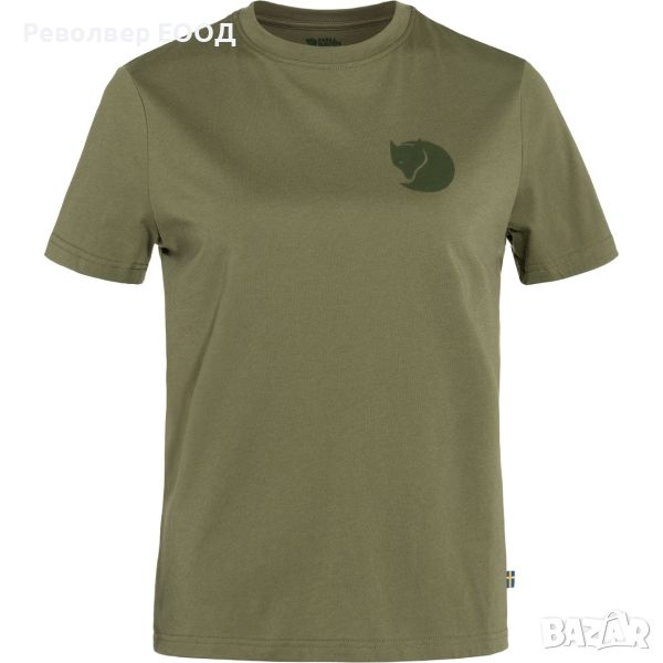 Дамска тениска Fjall Raven - Fox Boxy Logo Tee, в Зелен цвят, снимка 1