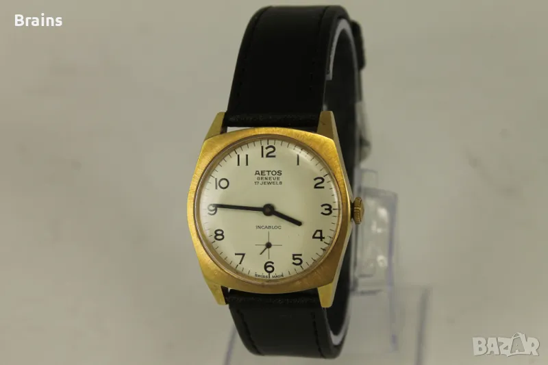 1960's AETOS Geneve Позлатен Швейцарски Ръчен Часовник, снимка 1