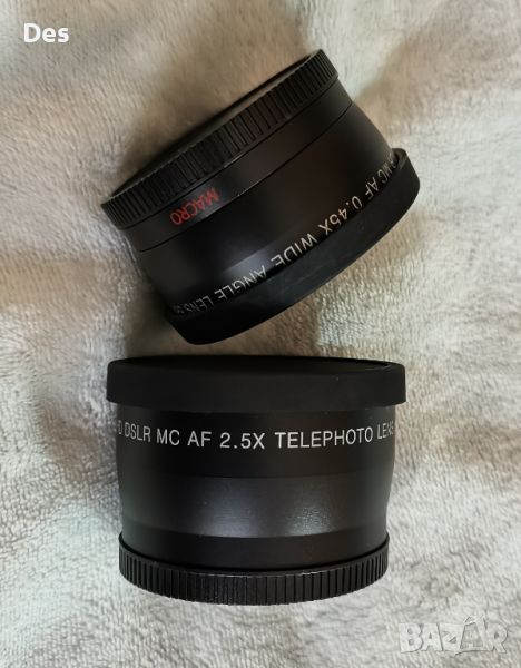 Telephoto lens 2,5 x и wide angle lens 0,45 x, снимка 1