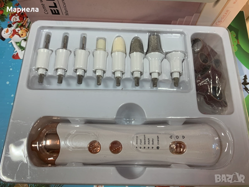 Електрическа безжична пила за маникюр и педикюр / 8 Аксесоара, снимка 1