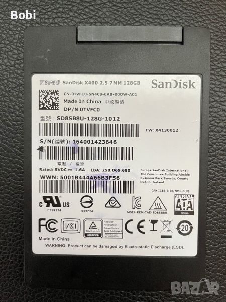 SanDisk X400 2.5 7MM 128GB, снимка 1