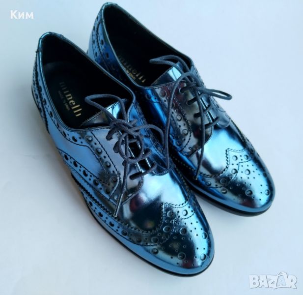  Обувки в синя кожа Minelli, снимка 1