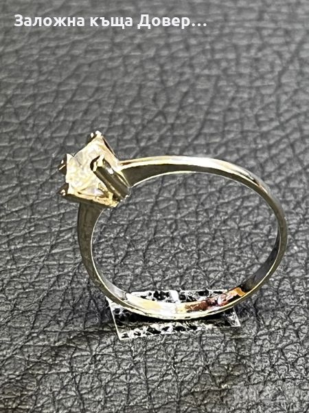 Златен пръстен венчална годежна халка  14 к 585 бяло злато gold zlato  prasten, снимка 1