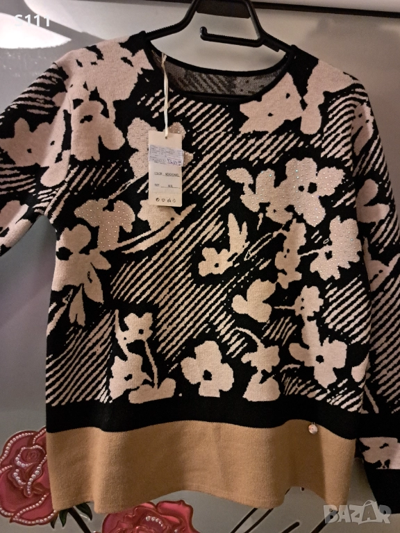 Красива елегантна блуза/туника машинно плетиво, снимка 1