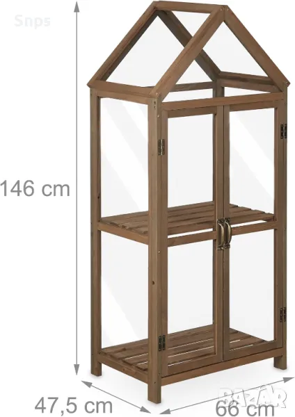 Домашна оранжерия за отглеждане на растения, за открито и закрито 146 x 66 x 47,5 cm , снимка 1