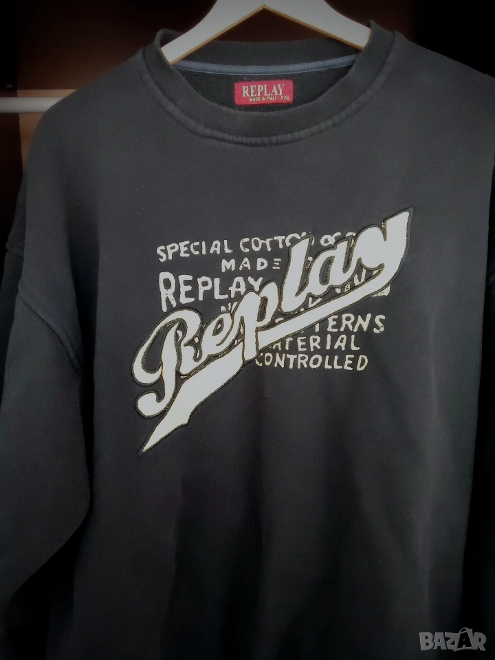 L Мъжки суичър Replay Made in Italy , снимка 1