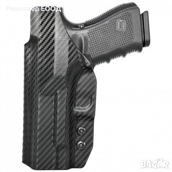 Кобур Rounded by CE - за Glock 19/19X/23/32/45, вътрешен с въртяща щипка, дясна ръка, снимка 1