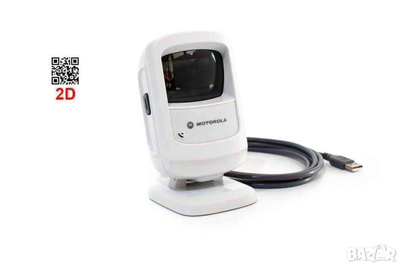 2D/QR Настолен Баркод скенер за магазин/аптека Motorola DS9208, снимка 1