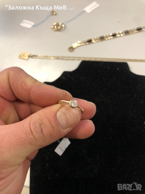 Златен ДАМСИ ПРЪСТЕН 1,3ГР 14К РАЗМЕР 15-55, снимка 1