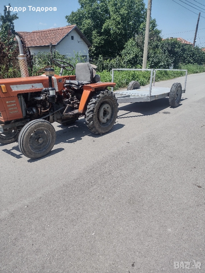 Платформа, ремарке за бали или кошери за малък китайски или японски трактор., снимка 1