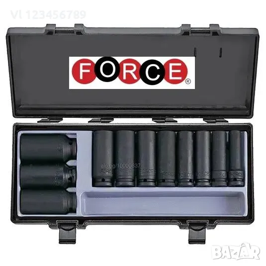 К-т вложки ковани удължени 6 стенни от 12мм до 32мм 1/2 11 части, снимка 1