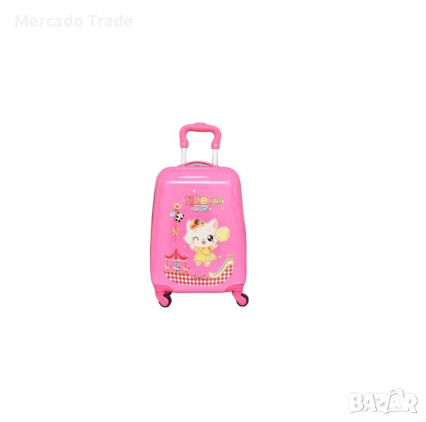 Детски куфар Mercado Trade, За деца, Коте, Розов , снимка 1