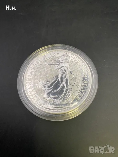 Сребърна монета Britannia 1oz, снимка 1