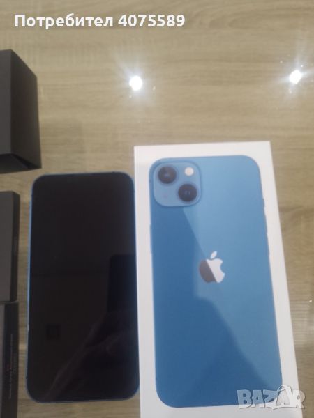 iphone 13 blue, iwatch se nike 44mm LTE, снимка 1