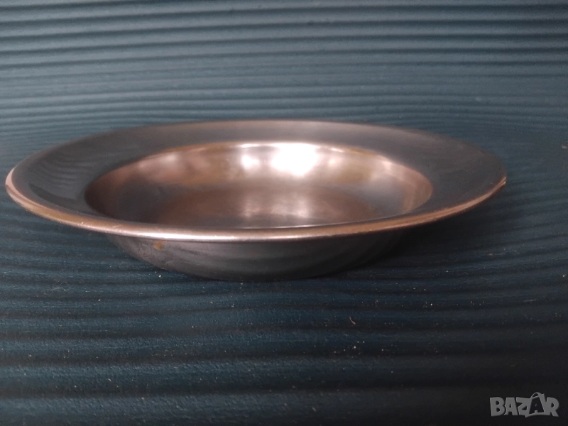 Здрава и масивна метална чиния за затопляне на храна (инокс), снимка 1