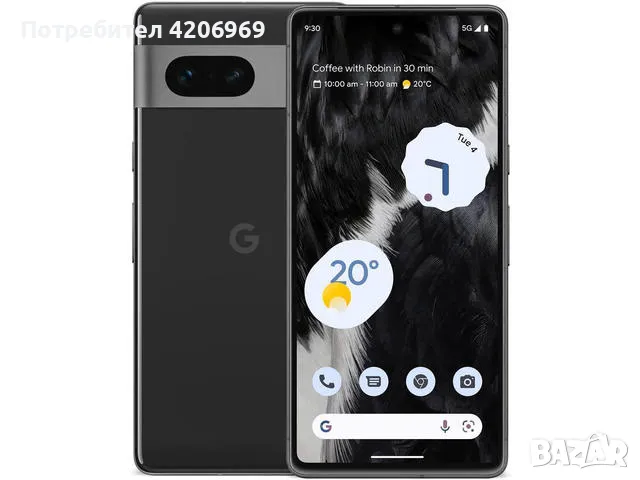 Google Pixel 7 DS 128GB, Obsidian, снимка 1