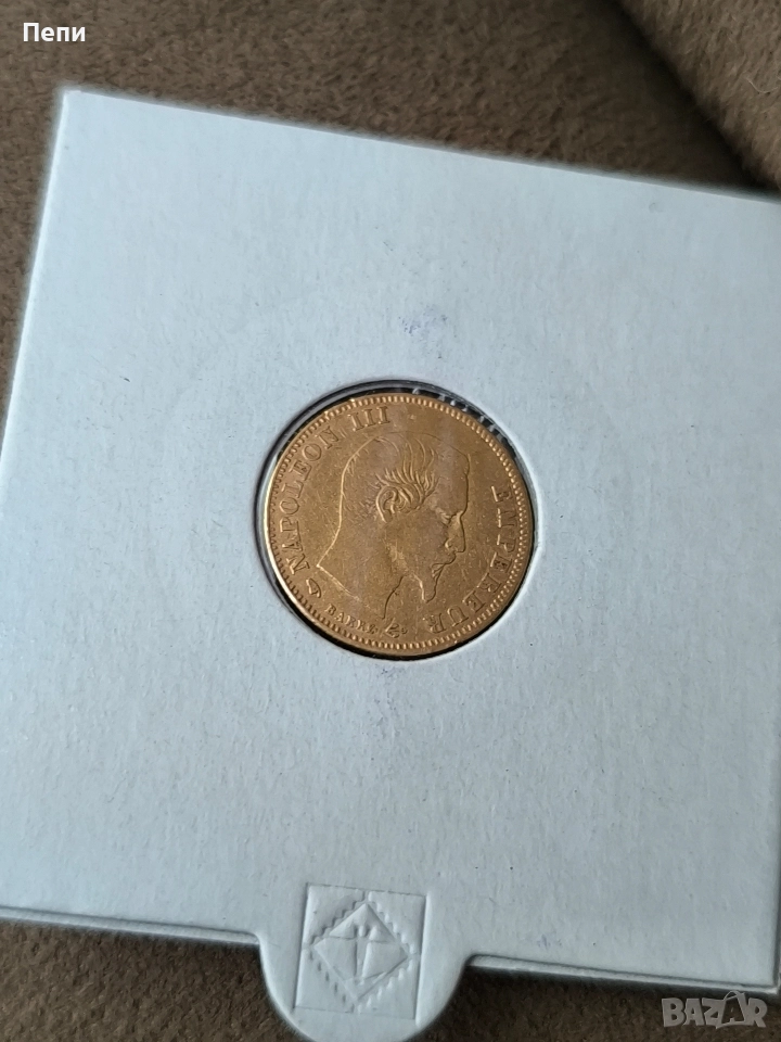 5 златни франка Наполеон III, снимка 1