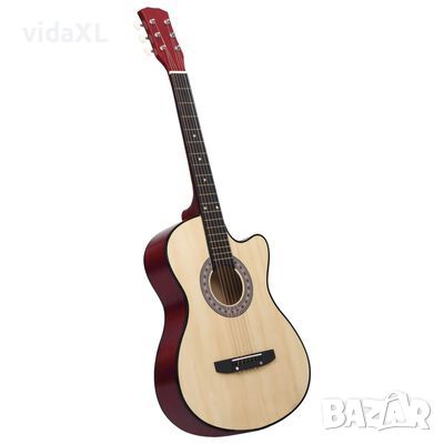 vidaXL Уестърн акустична cutaway китара с 6 струни, 38", липово дърво（SKU:70130, снимка 1
