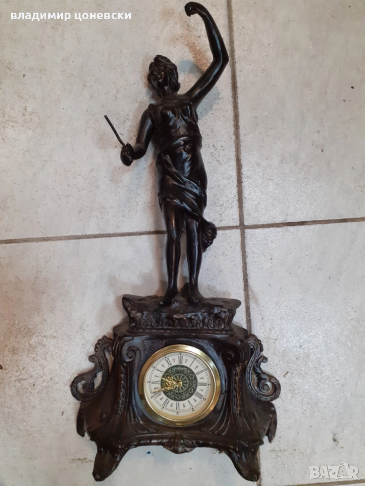 Стар френски каминен,настолен часовник, снимка 1