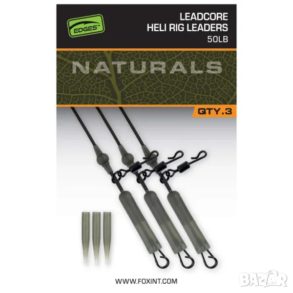 Готови монтажи FOX Edges Leadcore Heli Rig Leaders 50 Lb, снимка 1