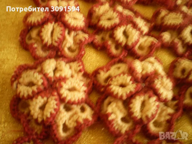 Ретро ръчно плетена многоцветна възглавница за стол , снимка 3 - Възглавници - 50077724