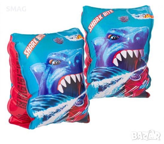 Надуваеми плавници ръкавели Hot Wheels Shark (3-6 години 18-30 кг), снимка 1 - Надуваеми играчки - 46239251